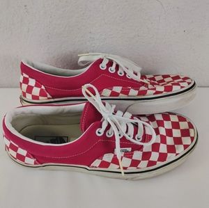 Vans Unisex Red Checkered Shoes Size Mens 7 Womens 8.5 (507452)